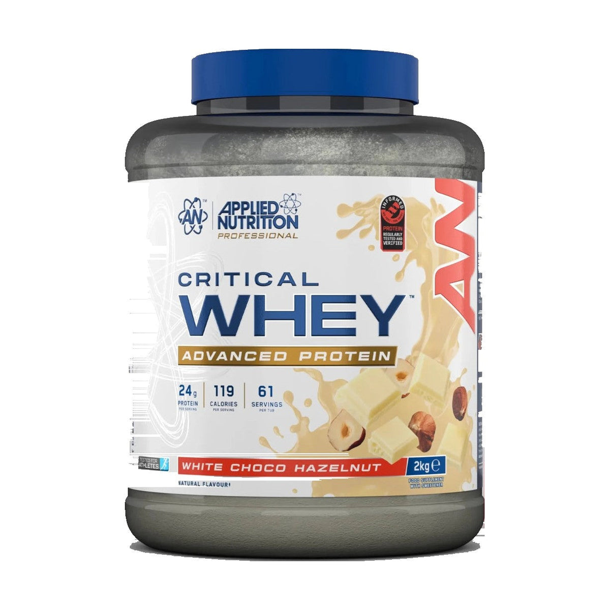 Applied Nutrition Critical Whey 2kg (61 Servings) - White Choco Hazelnut (White Chocolate Bueno)