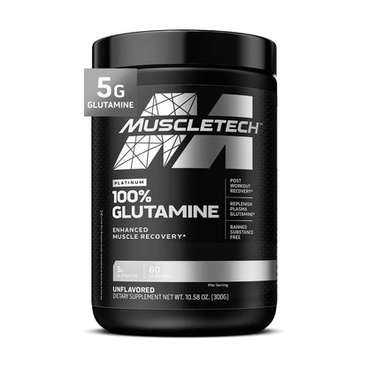 MuscleTech Platinum 100% Glutamine 250g - Unflavored