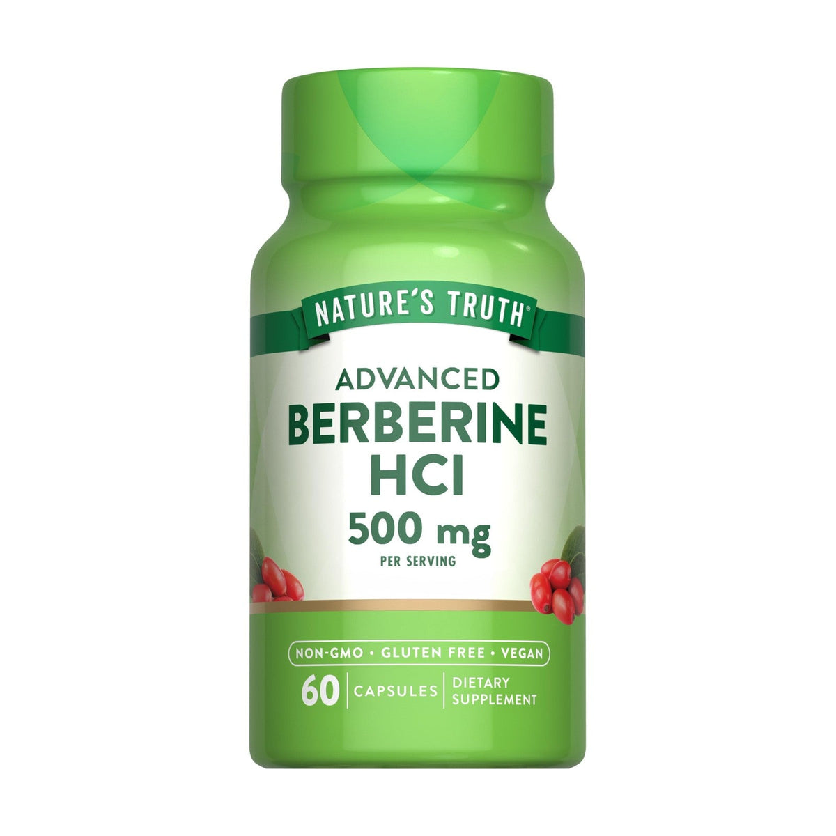 Nature’s Truth Berberine HCL 500mg 60 Capsules
