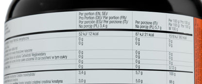 Nutrition facts for Olimp Sport Nutrition Creatine Monohydrate 250g/550g